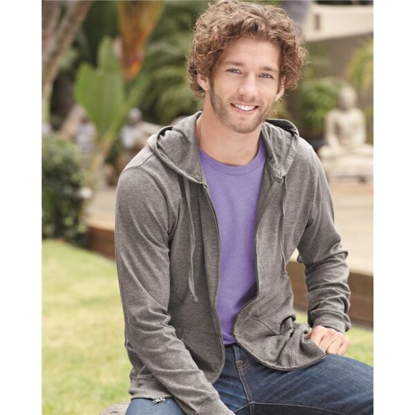 Lightweight Jersey Full-Zip Hooded T-Shirt Thumbnail